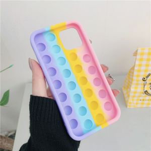 Bubble Pop Mobile Phone Silicone Cases Stress Relief For Iphone