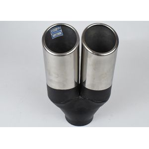 China Carbon Fiber 60mm Inlet 90mm Outlet Dual Exhaust Muffler Tip on sale