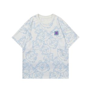 China Summer Short Sleeve T Shirt Cartoon Printed Half Sleeve Boys Casual Loose Shirt on sale