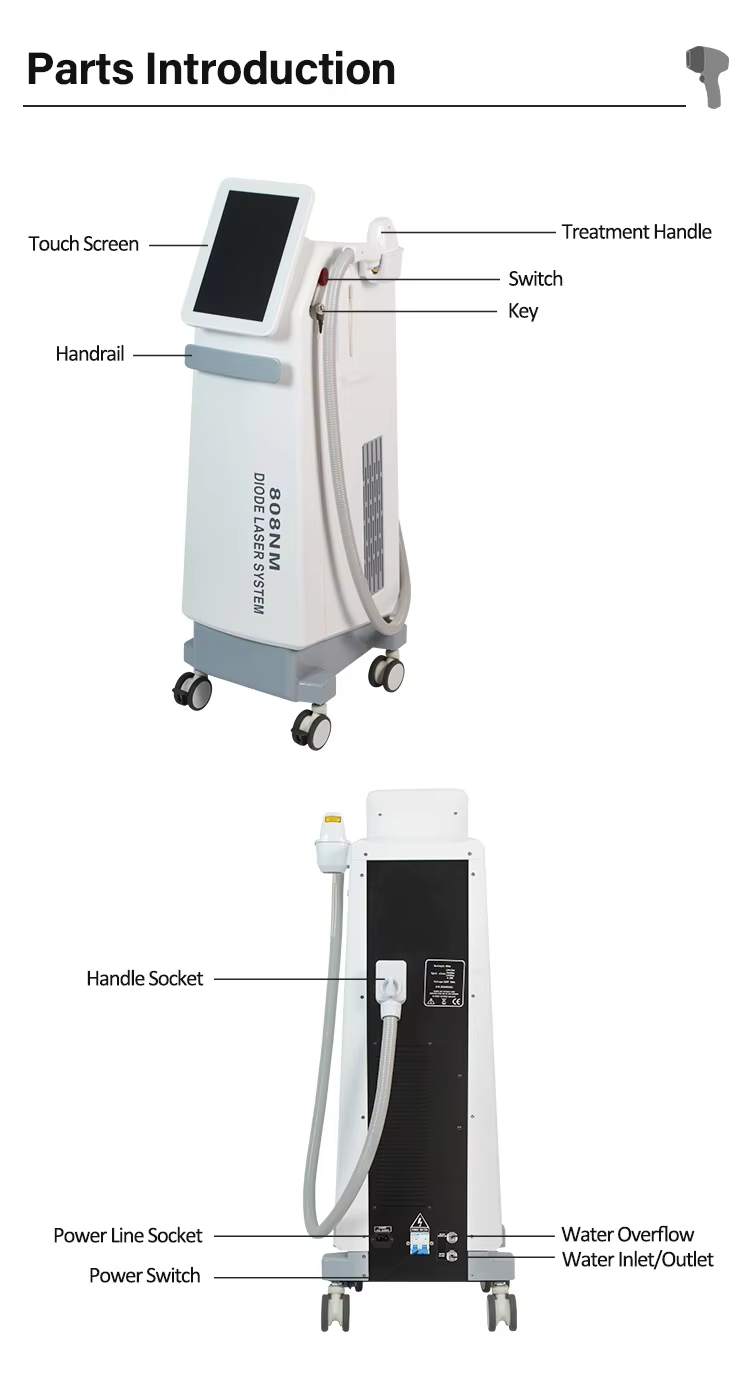 High Power 3000W 4 Waves Diode Laser Permanent Professional Hair Removal 808 Diode Laser Painless Epilator Lazer Machine