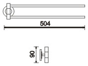 Swivel Bathroom Towel Bars Multifunctional 2 Arm Wall Mounted Sus304