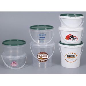ISO9001 20l Transparent Plastic Bucket With Thermal Transfer Application