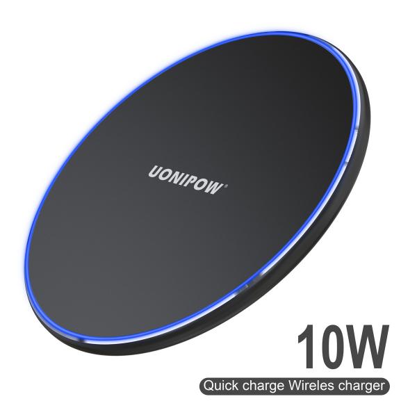 Aluminium Alloy Mobile Phone Power Charger 10W Fast Wireless Charge Support