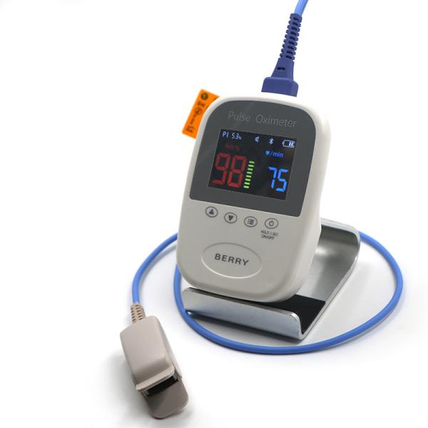 Quality White Handheld Pulse Oximeter With Low / High SpO2 And Pulse Rate Alarm wholesale
