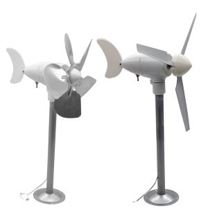 Yard Garden Windmills Led Night Light Wind Power Turbine Model Generator