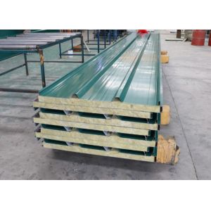 75mm Building Materials Fireproof Rock Wool Sandwich Panel