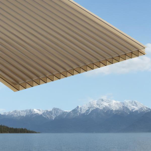 6mm 4*8 Feet Polycarbonate Hollow Sheet Multi Wall Structure For Optimal Thermal