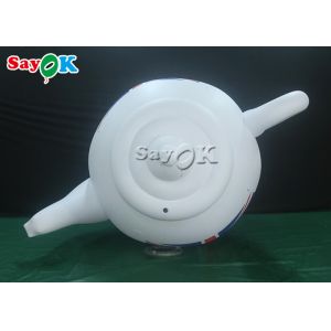 2m 6.6ft White Advertising Air Sealed Inflatable Teapot Model With Printing