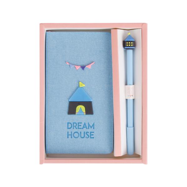 Business Office Gift Cartoon Creative End Stationery Set with Imitation Leather Cover