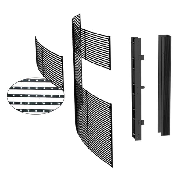 P3.9 Transparent LED Panel , Indoor Transparent Glass LED Screen Wall