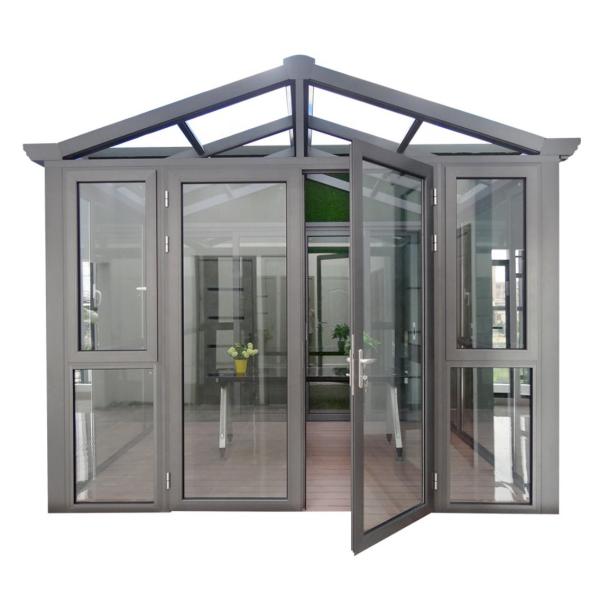 Quality Insulated 12mm Outdoor Glass Patio Rooms Triangle Modern Conservatory PVDF Coating wholesale