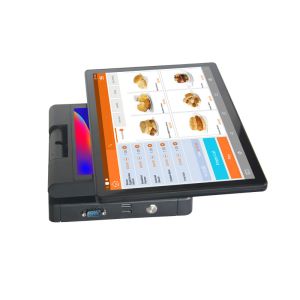 Retail Cashier Payment POS Machine with Dual Touch Screens in Stores and Cofa