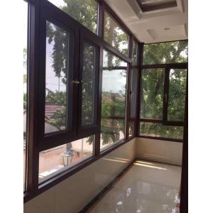 Powder Spraying Aluminum Casement Windows with Insulation Feature in Aluminum Alloy