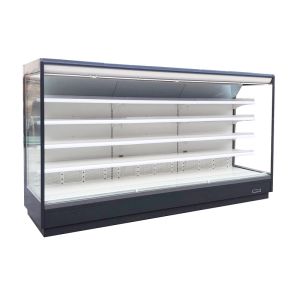 Cheap Commercial Supermarket Refrigerated Showcase with Brilliant LED Lights for Each Shelf &amp; Top for Fruits and Vegetables for sale