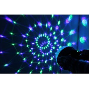 Mini DMX RGB MP3 LED Crystal Magic Ball Lamp Dj Lighting Effects Remote