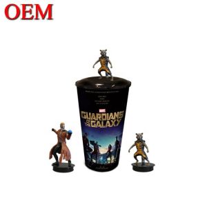 Customized Cute Plastic Topper Character Cup Topper Figurine oem cartoon figure
