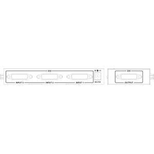 3x1 DVI Signal Splitter