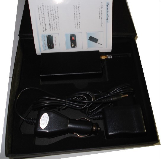 Small 1600mhz GPS Cell Phone Signal Jammer 30dbm With 10m Range , Black