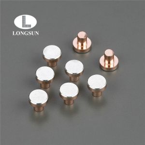 Trimetal Composite Electrical Contact Rivets Silver Copper Alloy Flat Head