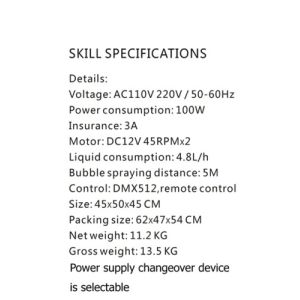 Wedding Party 100W Stage Effect Bubble Machine , Special Effects DJ Bubble