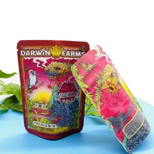 CR Zipper Stand Up Zipper Pouch 3.5g Aluminized Foil For Darwin Farms