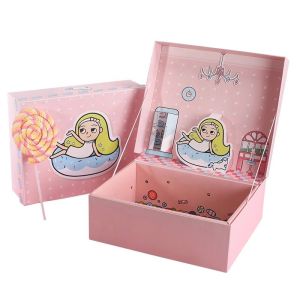 Cute wholesale foldable Custom printing cardpaper toy storage box folding gift