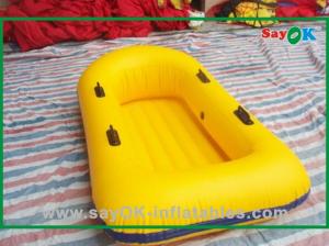 China Custom Yellow PVC Inflatable Boats Water Amusement Floating Boats For Kids on sale