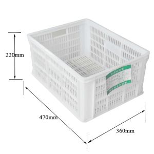 Blue Foldable Stackable Plastic Crate Box 50KG Load Capacity