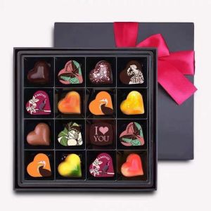 Chocolate gift packaging box with dividers and Custom Pantone Design