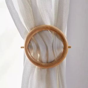 Customized Wood Curtain Holdbacks - Hooks for Walls, Curtains Tiebacks Wall
