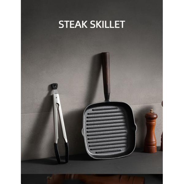 Hot Selling Omelette Fry Grill Pan Multipurpose Korean Die Cast Iron Bbq Frypan Non Stick Square Cookware Skillet Pan