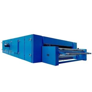 Single belt hot air circulation oven for thermal bonding soft poly wadding