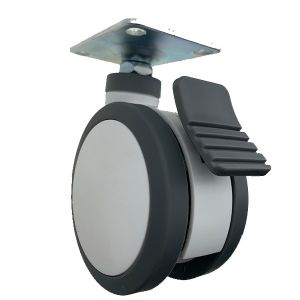 Cheap 4 Inch TPR Tread Swivel Medical Caster Wheels Twin Wheel With Brake for sale