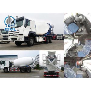 6x4 8 - 10m3 Mixer Tank Truck With 10 Tire Sinotruk Howo7 / Concrete Mixer Truck