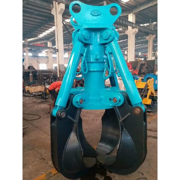 Abrasion Resistant Grapple Attachment For Excavator Light Weight Backhoe Log
