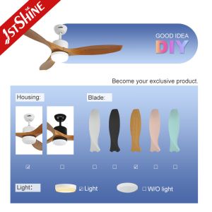 Outdoor Waterproof IP44 ABS Plastic Led Ceiling Fan Remote Control