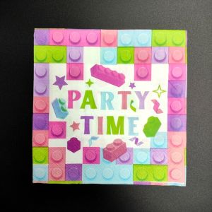 Cheap 25*25cm Napkin Tissue Paper 2 Ply Virgin Wood Pulp Cocktail Napkins Custom Logo Silk Screen Printing Folded Dinner Napkins for Event and Party for sale