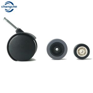 Biege PP Threaded Stem Furniture Casters Office Chair Caster Replacement