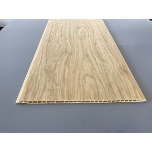 Cheap 7.5mm Thickness Corrosion Resistant PVC Wood Panels for Ceiling / Wall Cladding yellow pvc ceiling panel for sale