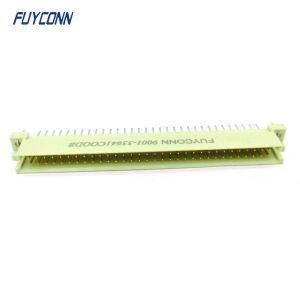 Cheap DIN41612 Male Connector 64 Pin Straight PCB 2 Rows 2*32 Pin Eurocard Connector W/ Harpoon for sale