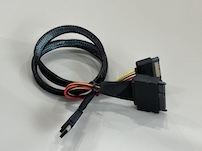 SFF-8654 8i to SFF-8654 8i High-Speed Mini SAS HD Connector Cable, 1.0 m 32AWG