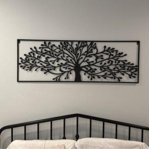 China Light Weighted Rectangular Metal Oak Tree Wall Art 48 Inch on sale