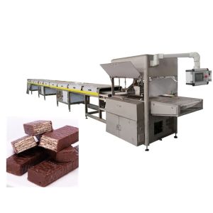1200mm Width Pure Chocolate Enrober With Two Pumps And Cooling Tunnel