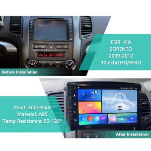 10" Matten Black QLED Car DVD Player GPS Navigation System for KIA SORENTO 2009