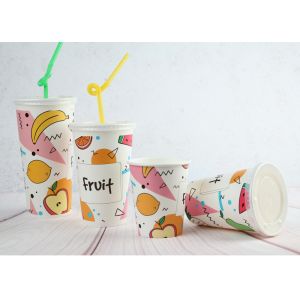 Single Wall Cold Drinking Paper Cups Juice Cups Fruit Cups Orange Juice Cups