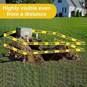 Biohazard High Visibility Tape Halloween Decoration Tape for Haunted Houses,