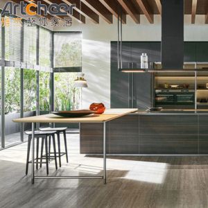 Base Customized Kitchen Cabinet Handles with Black Bench Top and Drawer Slide