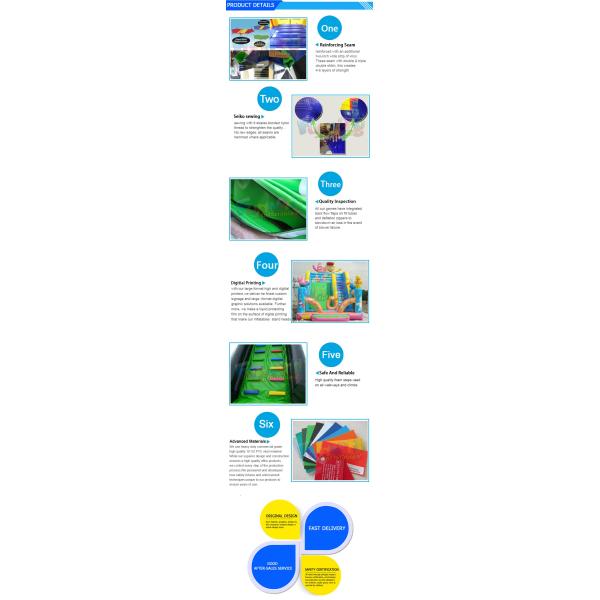 PLATO 0.55mm PVC Tarpaulin Inflatable Water Slide For Pool / Yard Park