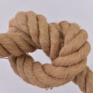 6mm-60mm Yellow Jute 3 Strands Twisted Rope Applied in Decoration or Sea Fishing