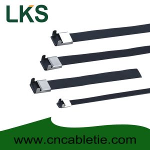 16×400mm L Type PVC coated stainless steel cable tie-Wing Lock type